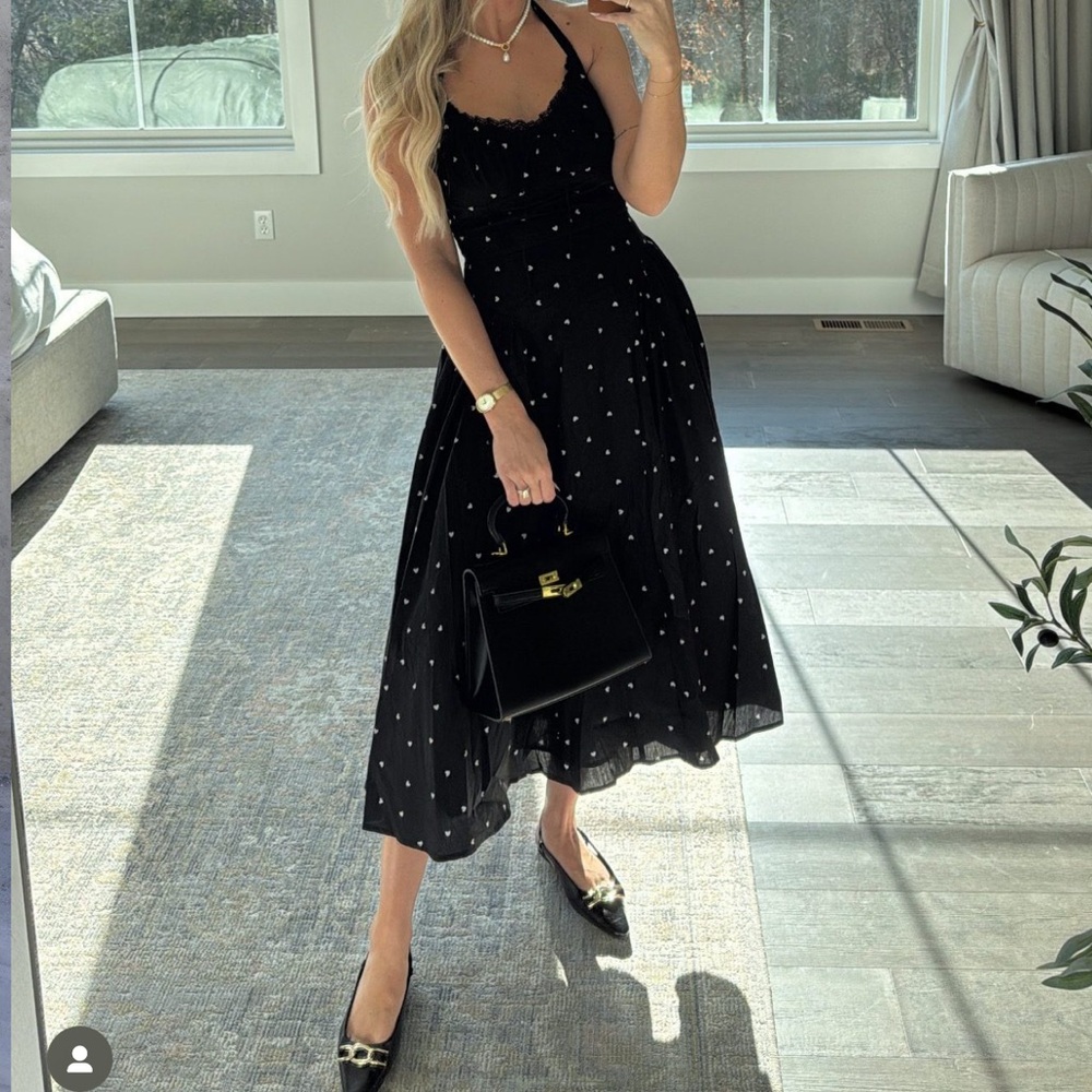 Vici Black Halter Corset Midi Sundress